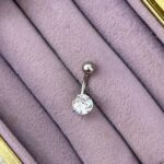 Tektaş Parıltı Çelik Göbek Piercing