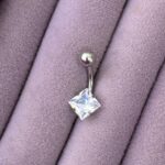 Prenses Işıltı Çelik Göbek Piercing