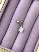 Prenses Işıltı Çelik Göbek Piercing - Görsel 2