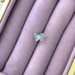 Aqua-Lila Kelebek Çelik Piercing