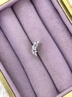 Kristal Yaprak Kavis Çelik Piercing