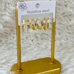Çelik Mix Mini Halka Küpe Seti – Altın