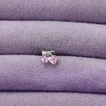 Tatlı Kurdeleli Pembe Kalp PiercinG