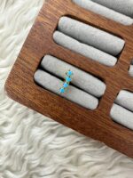 Mavi Sıralı Dört Top Piercing