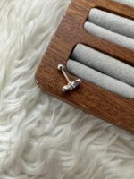 ROMANTİK DOKUNUŞ: GÜMÜŞ PEMBE KURDELE PIERCING - Görsel 2