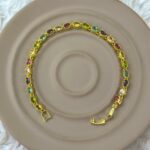 Renkli Oval Taşlı Şık Bileklik