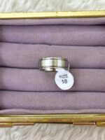 Gümüş Saten Dokulu Minimal Yüzük – Beden 18 - Görsel 2