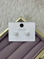 Minimal İnci Taşlı Gümüş Renk Mini Küpe - Görsel 2