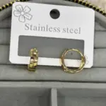 Parlak Gold Halka Küpe