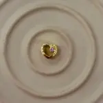 Pembe Taş Detaylı Kalp Charm