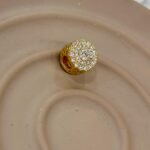 Gold Işıltılı Spiral Charm