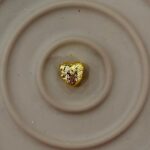 Gold Kalp Detaylı Minimal Charm