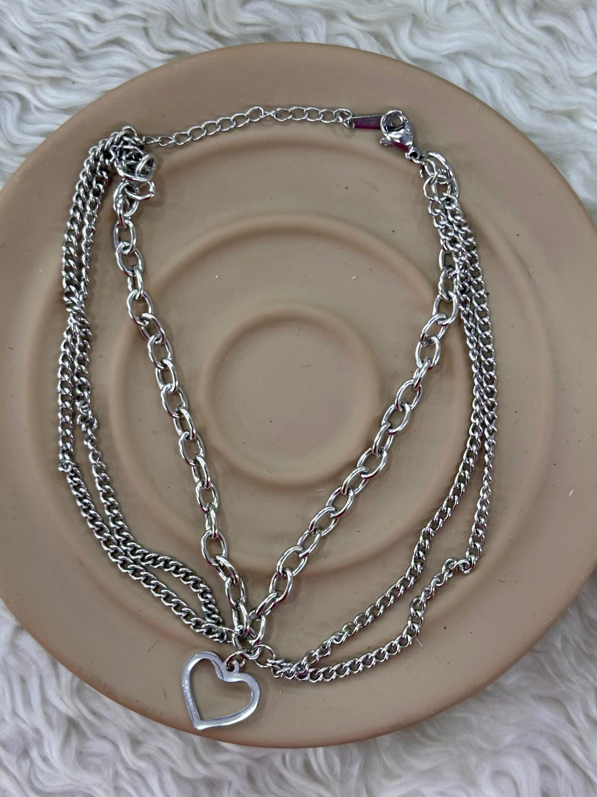 whatsapp-image-2026-05-21-at-10-10.jpg Kalp Figürlü Çoklu Zincir Silver Halhal - Görsel 1