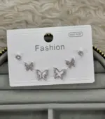 Kelebek Detaylı Mini Küpe Seti - Görsel 2