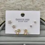 Yıldız & Çiçek Detaylı Mini Küpe Seti