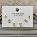 Baget Taşlı Mini Küpe Seti