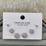 Yuvarlak Işıltılı Mini Küpe Seti
