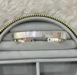 Dokulu Silver Kelepçe Bileklik - Görsel 3