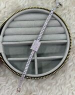 Baget Detaylı Silver Taşlı Bileklik - Görsel 2