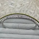 Silver Baget Taş Detaylı Kelepçe Bileklik