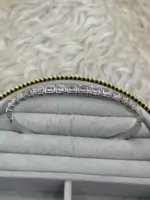 Silver Baget Taş Detaylı Kelepçe Bileklik