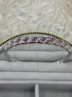 Modern Zincir Desenli Silver Kelepçe Bileklik - Görsel 3