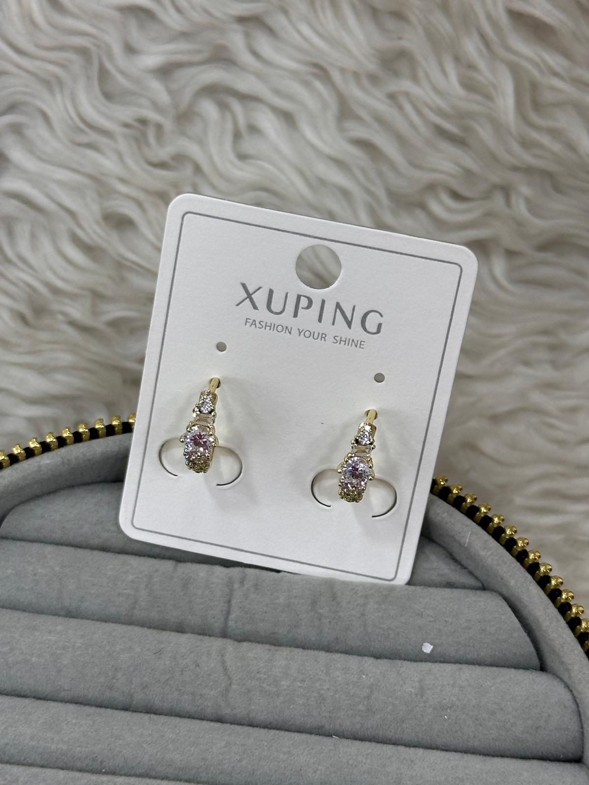 whatsapp-image-2026-06-16-at-17-1.jpg Xuping Damla Taş Detaylı Gold Halka Küpe - Görsel 1