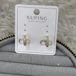 Xuping Taş İşlemeli Gold Halka Küpe