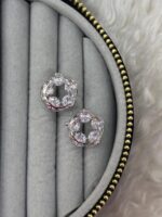 Silver Renk Halka Model Taşlı Kadın Küpe - Görsel 2