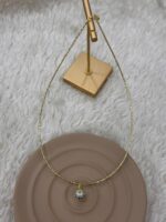 Mavi Nazar Boncuğu Figürlü Gold Choker Kolye - Görsel 3