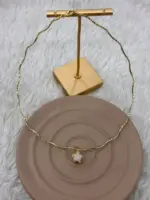 Zirkon Taşlı Yıldız Figürlü Gold Renk Zincir Kolye - Görsel 3