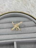 Gold Renk Taşlı Kelebek Ear Cuff - Görsel 3