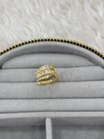 Gold Renk Baget Taşlı Çok Sıralı Ear Cuff - Görsel 3