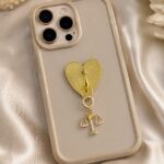 Terazi Burcu Figürlü Kalp Telefon Charmı