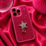 Pembe Gül Detaylı Telefon Charmı