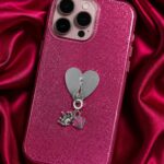 Kurbağa ve Pembe Elmas Figürlü Telefon Charmı