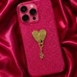 Zürafa Figürlü Gold Telefon Charmı