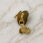 Gold Kalp ve Pati Figürlü Telefon Charmı - Görsel 2