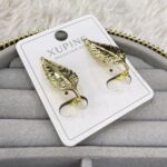 Xuping Gold Yaprak Figürlü Küpe