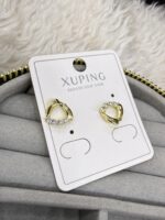 Xuping Gold Taş Detaylı Geometrik Küpe - Görsel 2