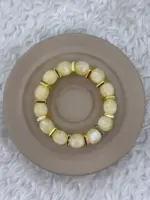 Krem Taşlı Gold Ara Detaylı Bileklik - Görsel 2