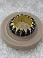 Siyah Gold Geometrik Detaylı Bileklik - Görsel 2