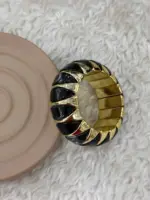 Siyah Gold Geometrik Detaylı Bileklik - Görsel 3