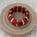 Kırmızı Gold Detaylı Bileklik