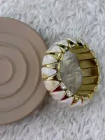 Beyaz Taş Detaylı Gold Bileklik - Görsel 2