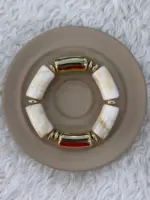 Beyaz Mermer Desenli Gold Detaylı Bileklik - Görsel 2
