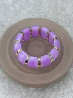 Lila Desenli Gold Detaylı Bileklik - Görsel 2