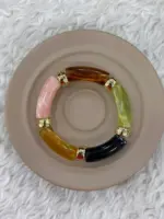 Renkli Gold Detaylı Esnek Bileklik - Görsel 2