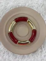 Bordo Gold Detaylı Esnek Bileklik - Görsel 2