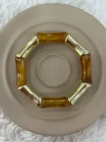 Gold & Bal Rengi Detaylı Modern Bileklik - Görsel 3